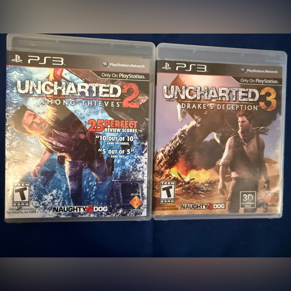 Uncharted 2 & 2 PS3 Game Bundle